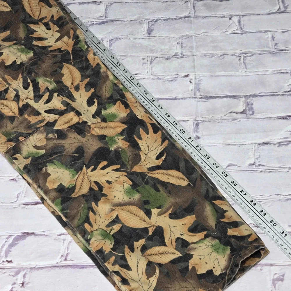 Vintage Kelly Kamo Tru-Leaf Camo Shirt Pants Set Hunting Utility Gear Mens XL